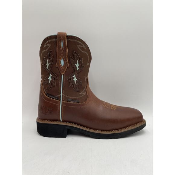 Justin GY9960 CHISEL Women's NEW Nano Composite-Toe Boot Brown US Size 11 - Picture 4 of 11